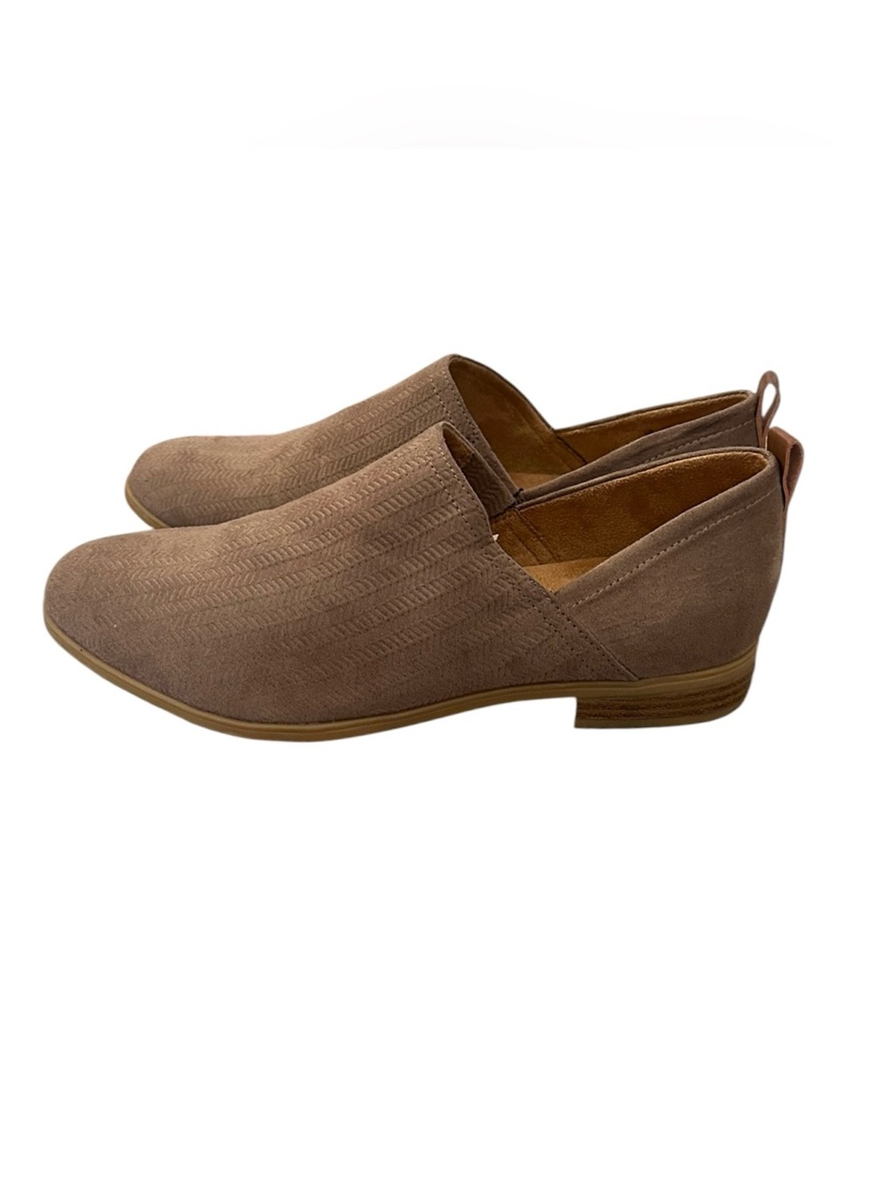 Dr. Scholl's Ruler Slip On Ankle Shootie Comfort Loafer Flat Taupe Suede Shoes 7